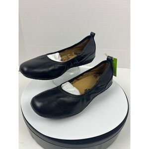 Taos Chit Chat Black Leather Arch Comfort Ballet Work Flats Women's Size 7